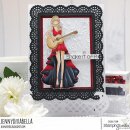 Stamping Bella, Rubber Stamp, UPTOWN GIRL PLAYS GUITAR