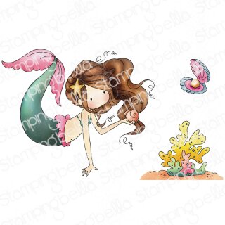 Stamping Bella, Rubber Stamp, TINY TOWNIE MERMAID ISLA...
