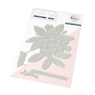 Pinkfresh Studio, press plate, Plumeria
