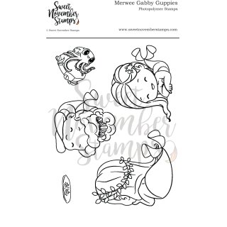 Sweet November Stamps, clear stamp, Merwee Gabby Guppies