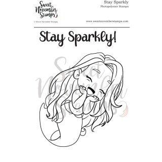 Sweet November Stamps, clear stamp, Stay Sparkly