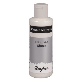 Ultimate Sheen Acrylfarbe, metallic, Flasche 80 ml, silber irisierend