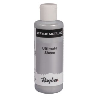 Ultimate Sheen Acrylfarbe, metallic, Flasche 80 ml, silber