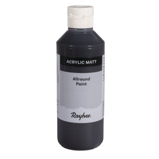 Allround Paint Acrylfarbe, Flasche 250 ml, schwarz
