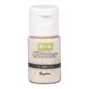 Bio-Glitter pastell Eco friendly, fein, Fl&auml;schchen 7 g, alabasterwei&szlig;