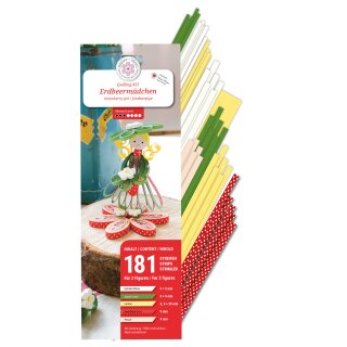 papier + ideen, Quilling Kit Erdbeermädchen