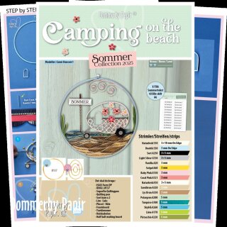 Dommerby Papir, Quilling Anleitung - Camping on the beach