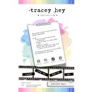Tracey Hey, clear stamp A6, "Sentiment Tapes"