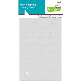 Lawn Fawn, coloring stencils, berry special