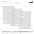 Lawn Fawn, coloring stencils, berry special