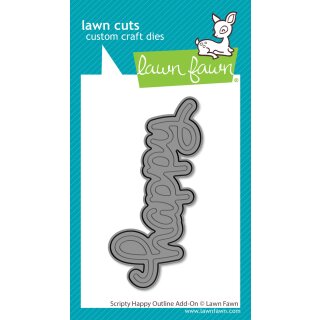 Lawn Fawn, lawn cuts/ Stanzschablone, scripty happy...