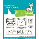 Lawn Fawn, clear stamp, cake it easy add-on