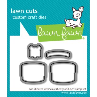 Lawn Fawn, lawn cuts/ Stanzschablone, cake it easy add-on