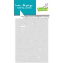 Lawn Fawn, coloring stencils, treat cart add-on: tacos