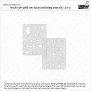 Lawn Fawn, coloring stencils, treat cart add-on: tacos