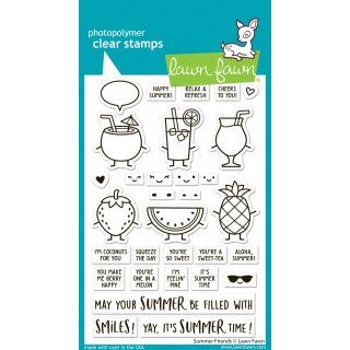 Lawn Fawn, clear stamp, summer friends