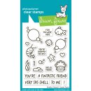 Lawn Fawn, clear stamp, shello, friend
