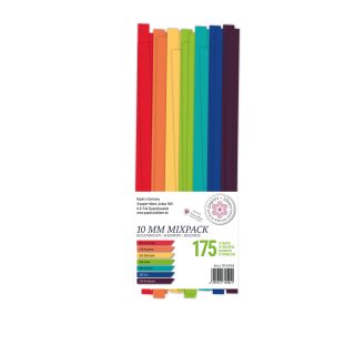 papier + ideen, Papierstreifen Mix 10mm, Regenbogen