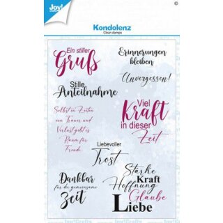 Joy!crafts, Clear Stamps, Kondolenz