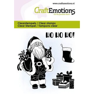 CraftEmotions, Clear Stamps, Weihnachtsmann mit Geschenken