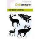 CraftEmotions, Clear Stamps, Rentier mit Baum