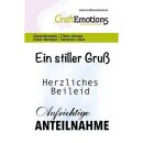 CraftEmotions, Clear Stamps, Text Ein stiller Gruß
