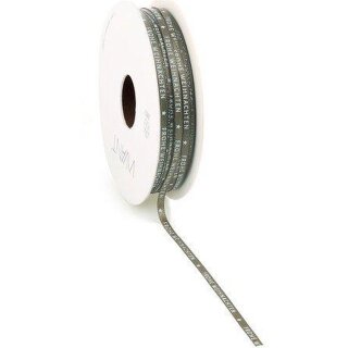 Vivant Band, Frohe Weihnachten sage green, 50 m x 3 mm