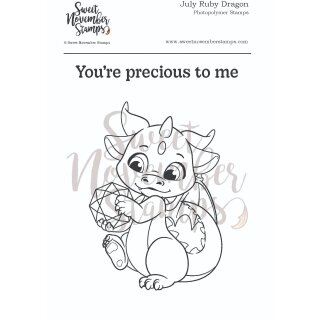 Sweet November Stamps, clear stamp, July Ruby Dragon