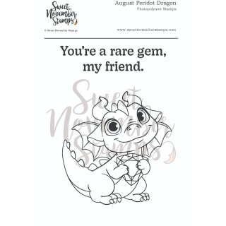 Sweet November Stamps, clear stamp, August Peridot Dragon