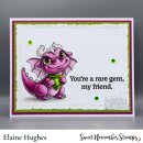Sweet November Stamps, clear stamp, August Peridot Dragon