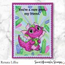 Sweet November Stamps, clear stamp, August Peridot Dragon