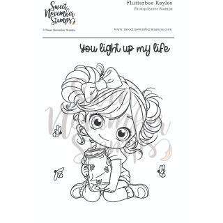 Sweet November Stamps, clear stamp, Flutterbee Kaylee