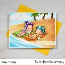 Sweet November Stamps, clear stamp, Fairwee Sun Bathers