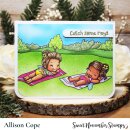 Sweet November Stamps, clear stamp, Fairwee Sun Bathers