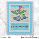 Sweet November Stamps, clear stamp, Fairwee Sun Bathers