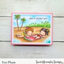 Sweet November Stamps, clear stamp, Fairwee Sun Bathers