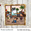 Sweet November Stamps, clear stamp, Background Builder: Yo Ho Ho
