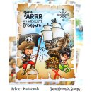 Sweet November Stamps, clear stamp, Background Builder: Yo Ho Ho