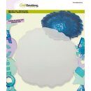 Craft Emotions, Silikonform 12,5 x 13 cm, Geode-round deckle