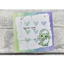 Tracey Hey, clear stamp A6, "Egg-Cellent"
