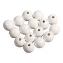 Holzperlen FSC 100%, poliert, 10 mm ø, weiß