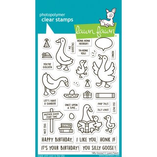 Lawn Fawn, clear stamp, silly goose!