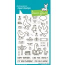 Lawn Fawn, clear stamp, silly goose!