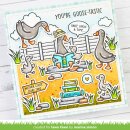 Lawn Fawn, clear stamp, silly goose! sentiment add-on