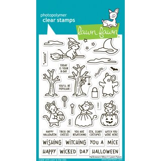 Lawn Fawn, clear stamp, halloween mice