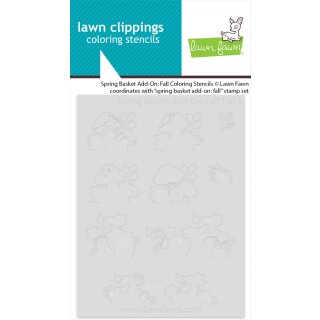 Lawn Fawn, coloring stencils, spring basket add-on: fall