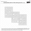 Lawn Fawn, coloring stencils, spring basket add-on: fall