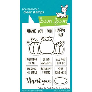 Lawn Fawn, clear stamp, pick of the patch add-on
