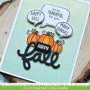 Lawn Fawn, clear stamp, tiny tag sayings: fall