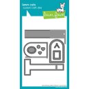 Lawn Fawn, lawn cuts/ Stanzschablone, knock knock, whos...